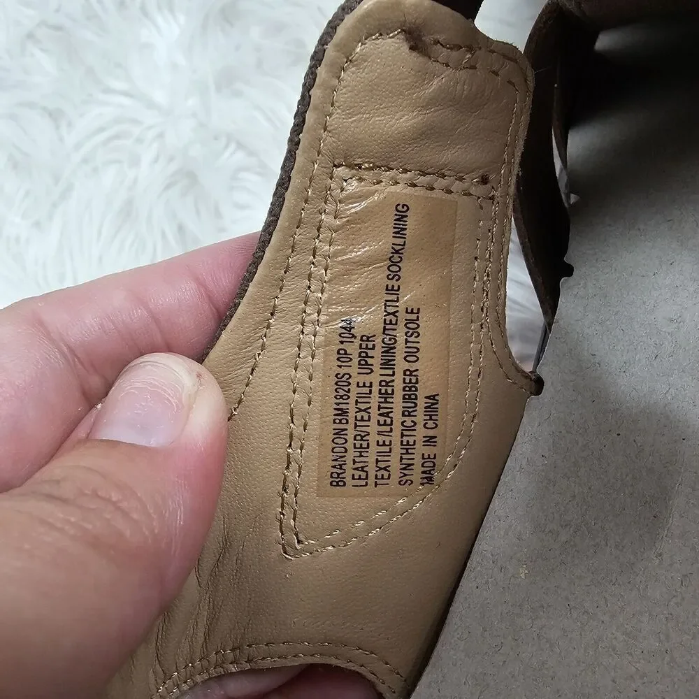 ABEO Men's BRANDON NWD Neutral Support Fisherman Sandals Brown Size 10 P